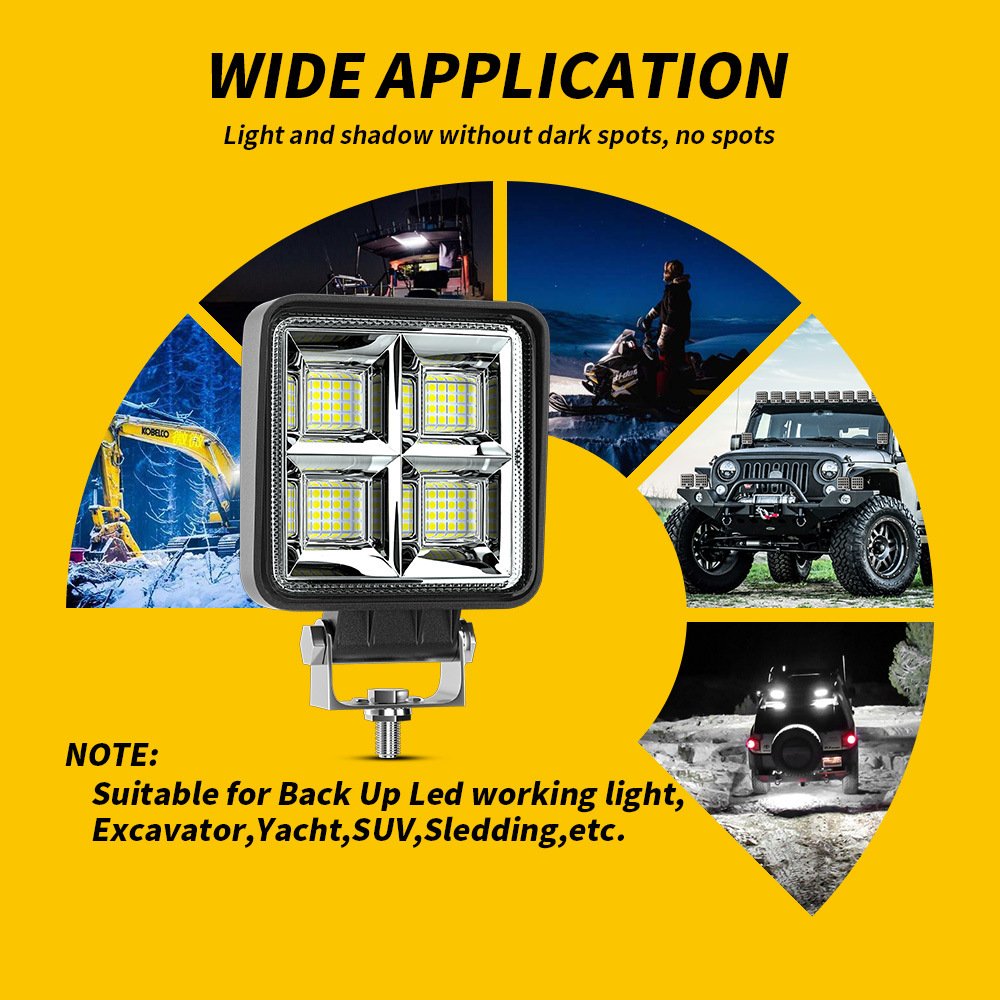 Tenraytech 4-Inch Square 64LED LED Work Light - Tenraytech | Global ...
