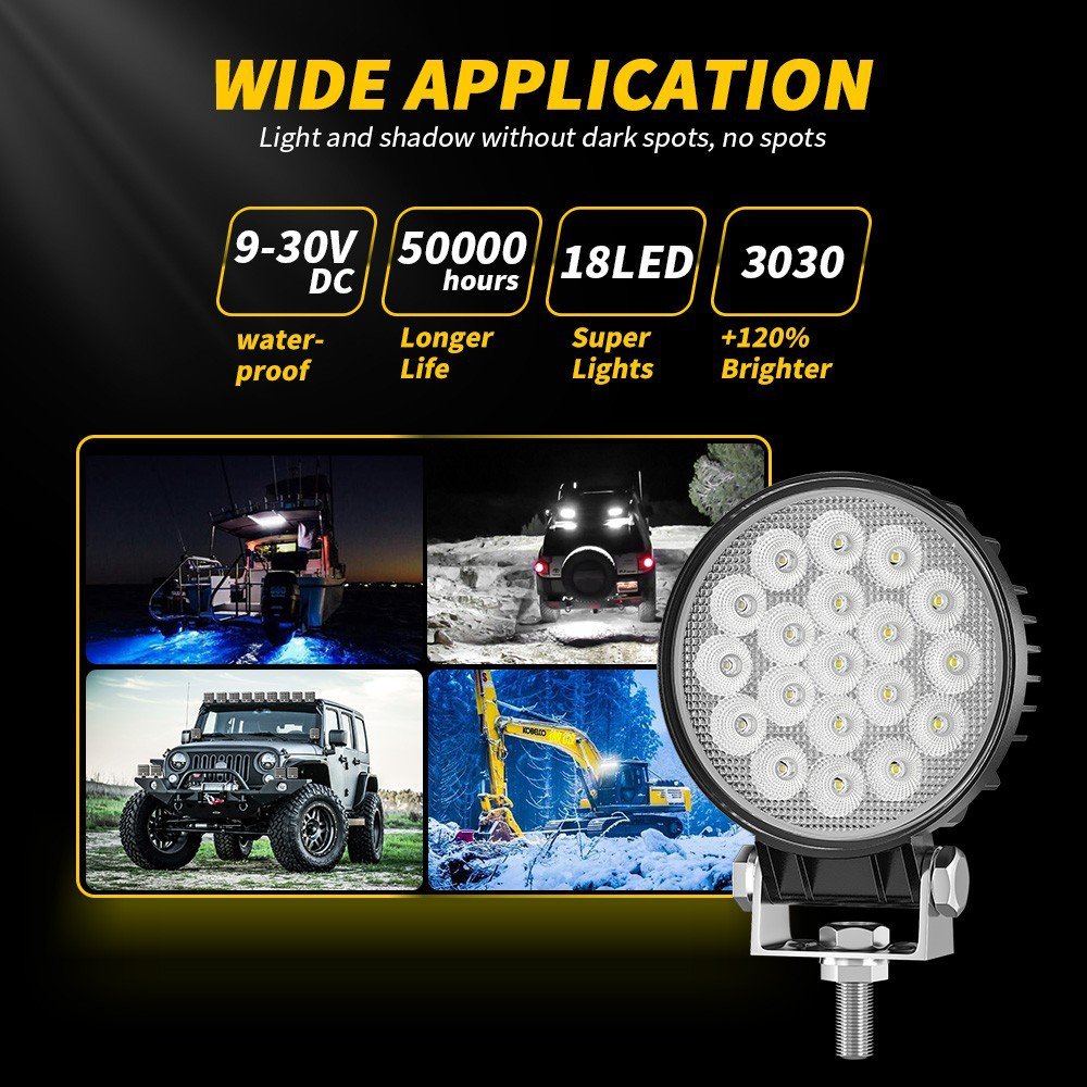 Tenraytech New Automotive LED Work Light Round - Tenraytech | Global ...