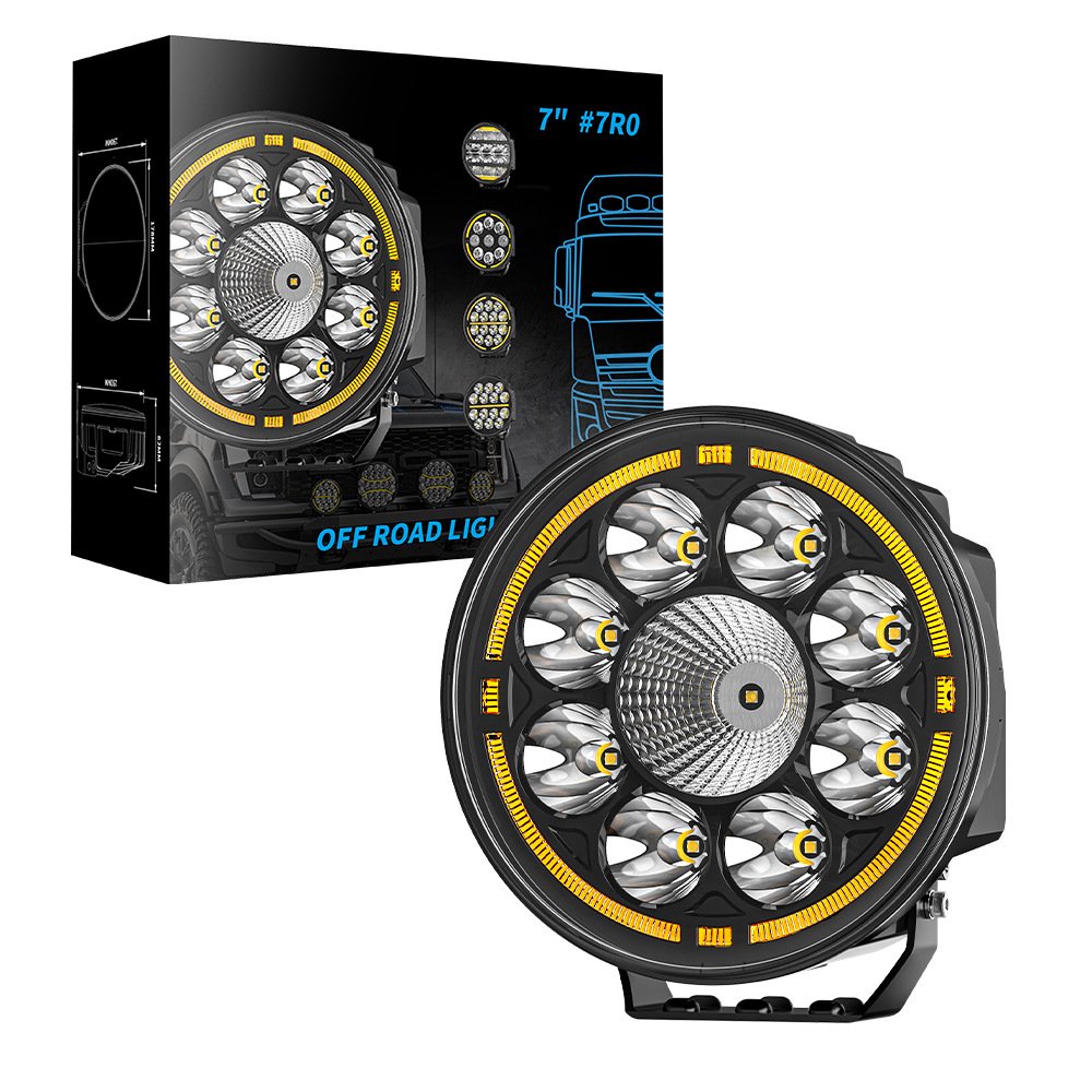 Tenraytech Truck Searchlight – 7inch Round Off-Road LED Spotlight