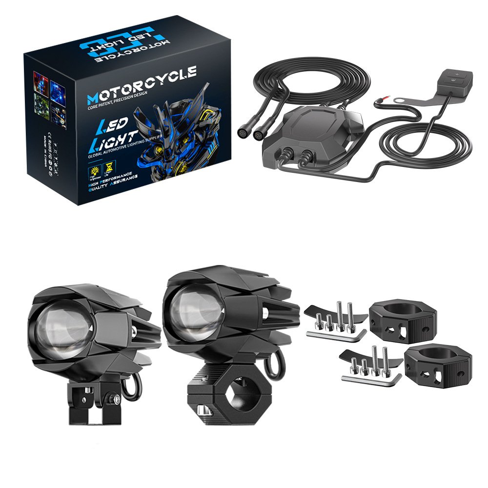 Tenraytech 30W Dual‑Beam External Lens LED Motorcycle Spotlight