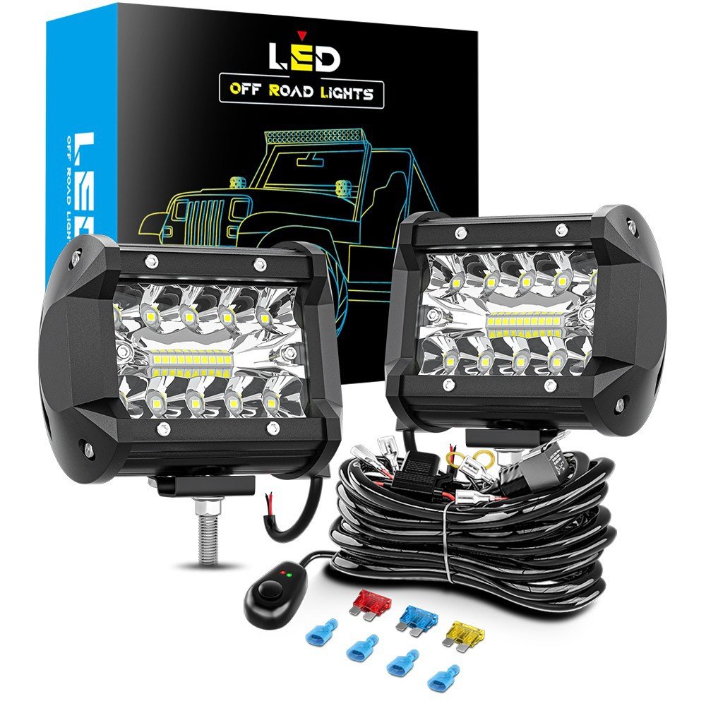 Tenraytech LED Light Bar 60W 4-Inch