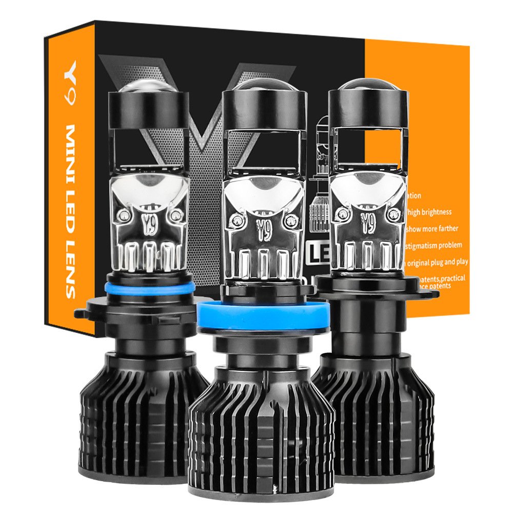 Tenraytech Y9 H7 LED Car Headlight Bulb with Built-in Projector