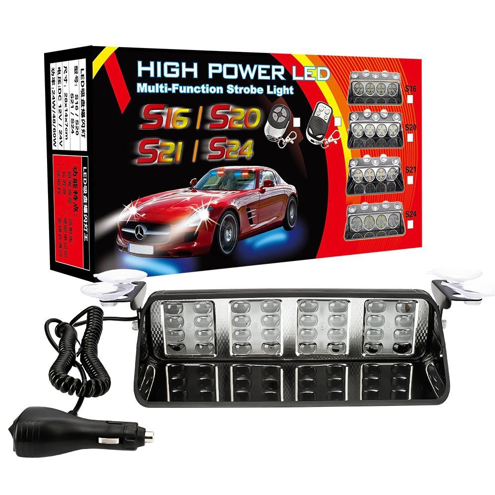 Tenraytech New S3 2-LED Suction-Cup Strobe Light