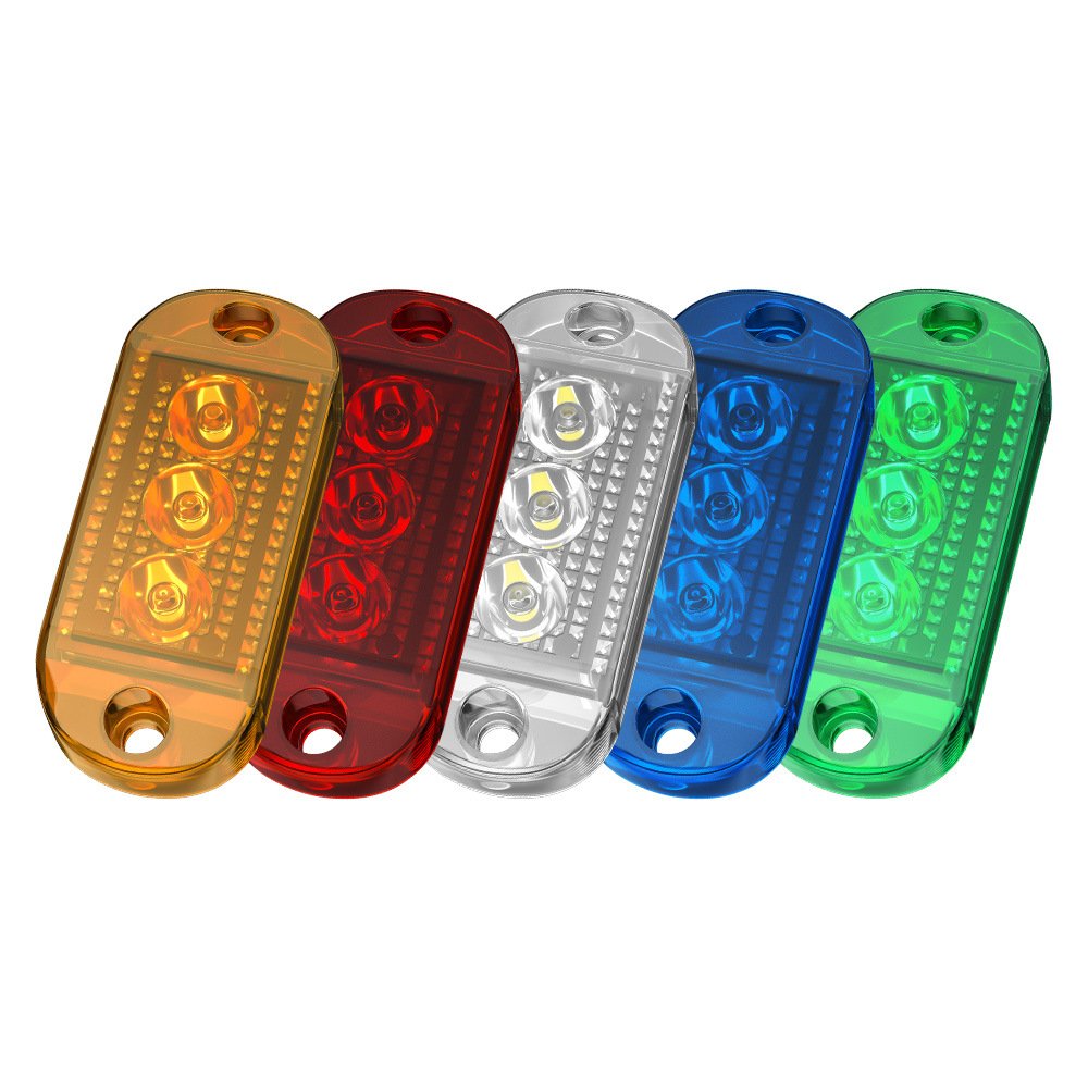Tenraytech 3-LED Truck Side Marker Light 12V 24V