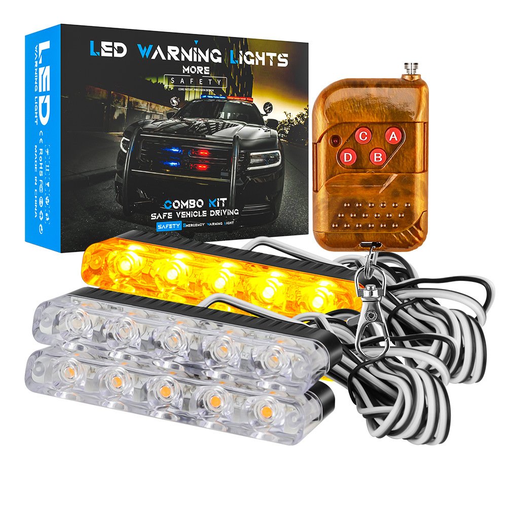 Tenraytech Car 1 to 4 5LED Strobe Light