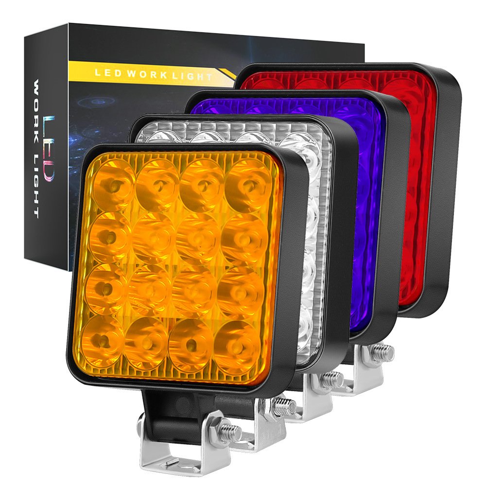 Tenraytech 12V 48W Mini Square Car LED Work Light