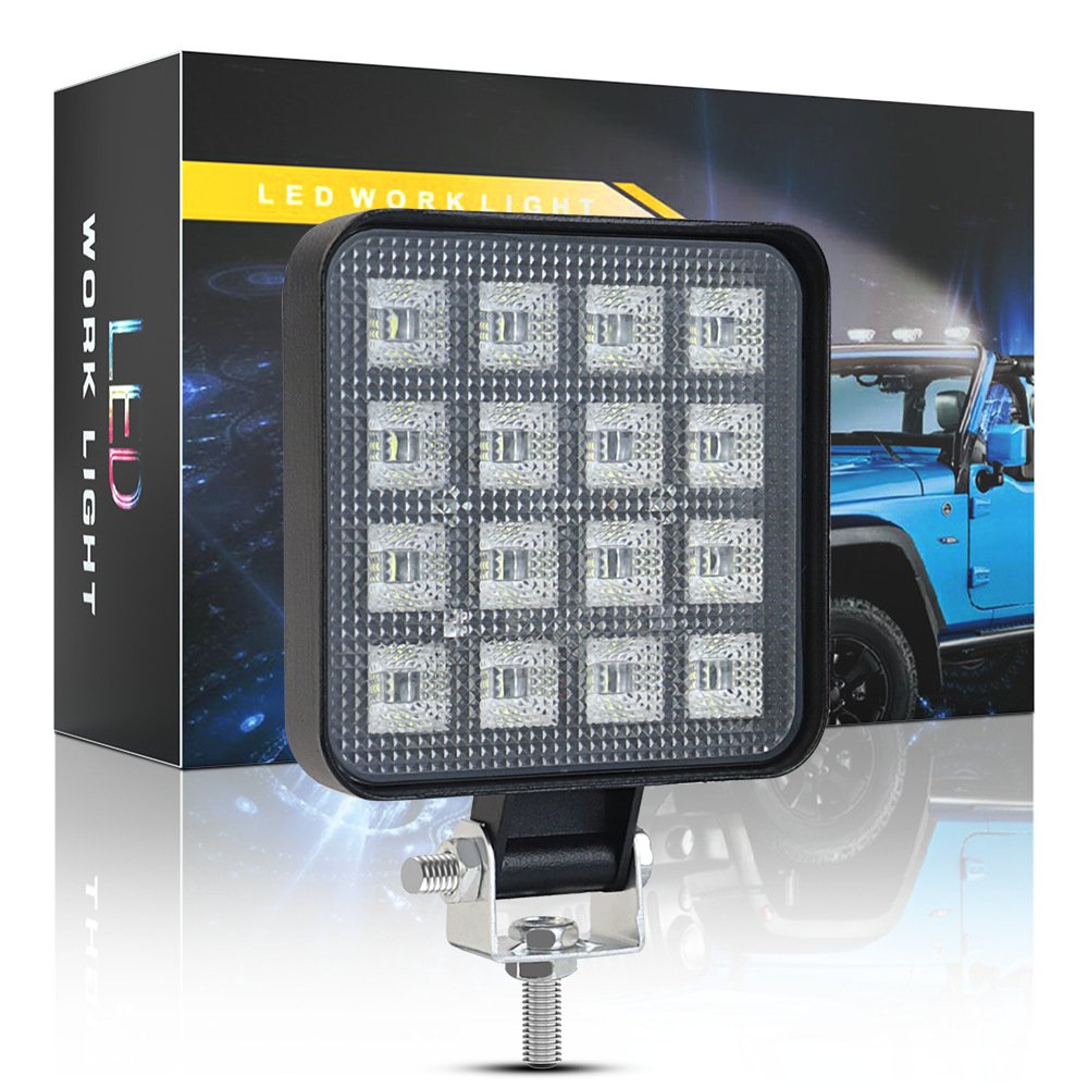 Tenraytech Factory Direct Mini Square 16-LED Flood Work Light
