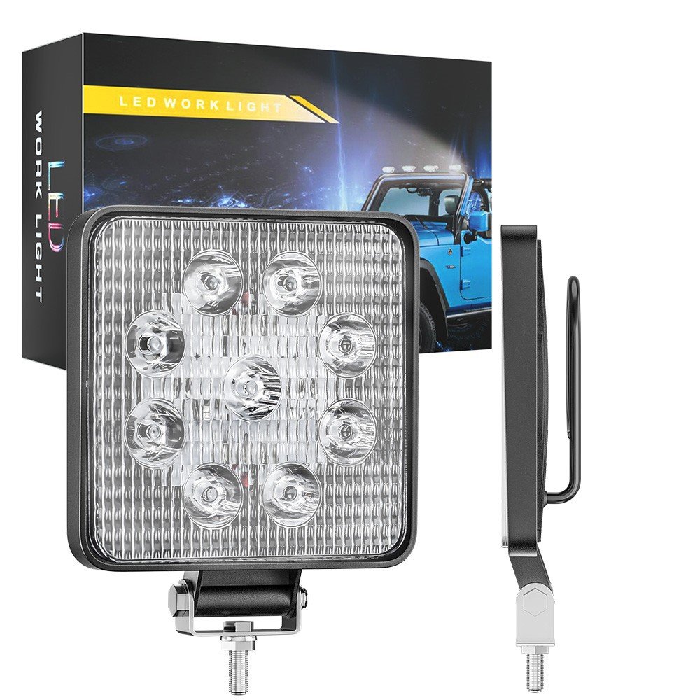 Tenraytech 4-Inch Square LED Work Light for Car
