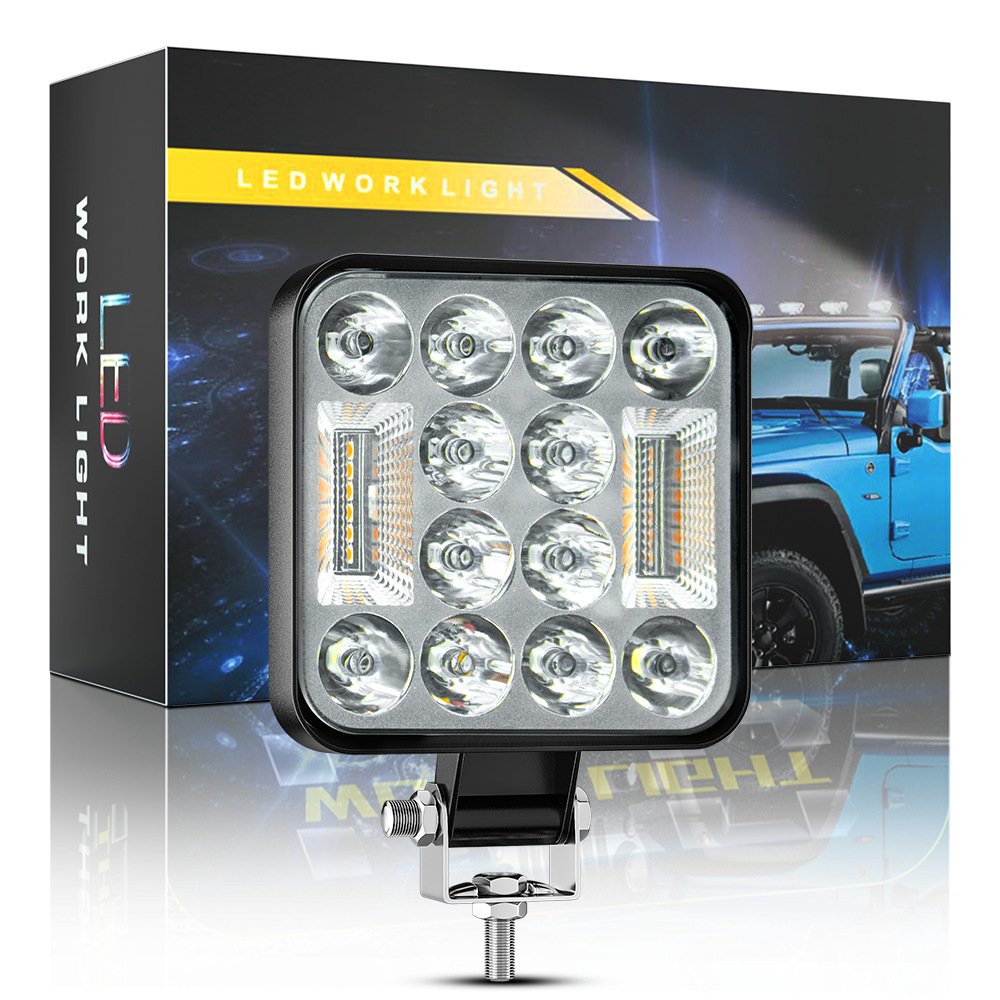 Tenraytech New 3″ Square 24-LED Dual Color Work Light