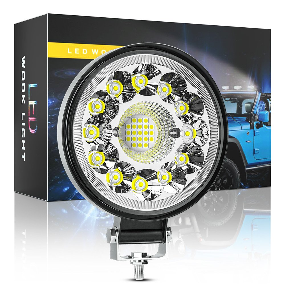 Tenraytech 4-Inch Round 33LED Car LED Work Light