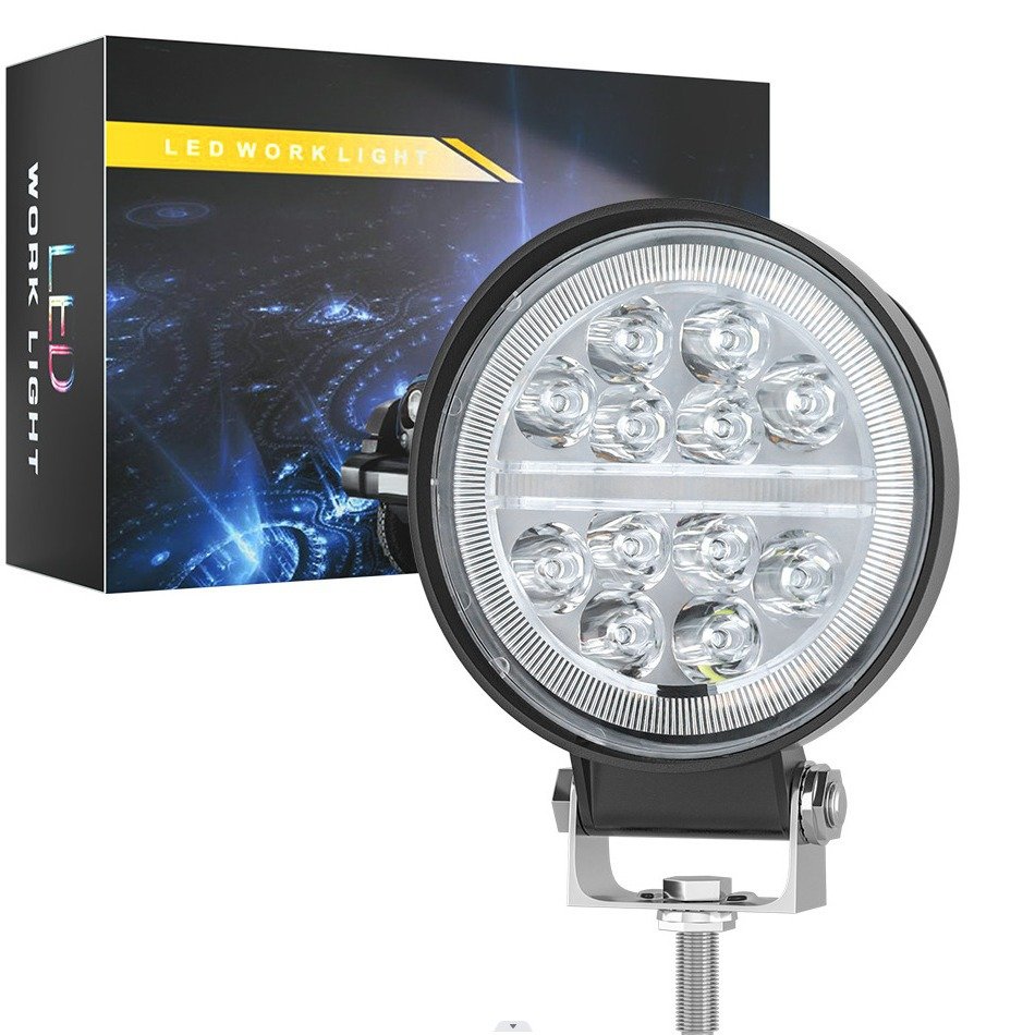 Tenraytech 4 Inch Round Wide View DRL LED Work Light
