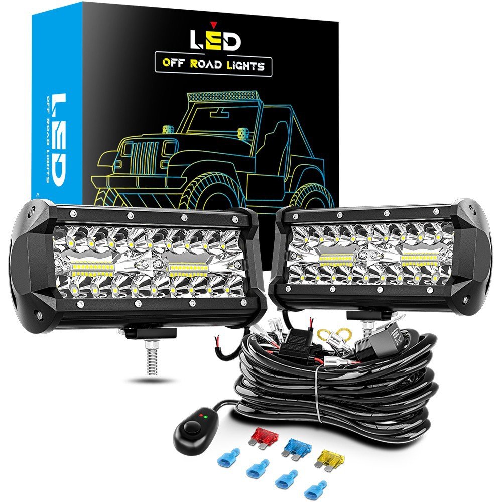 Tenraytech Hot-Selling 7-Inch 120W LED Work Light Kit – Off-Road Driving & Upgrade Lighting