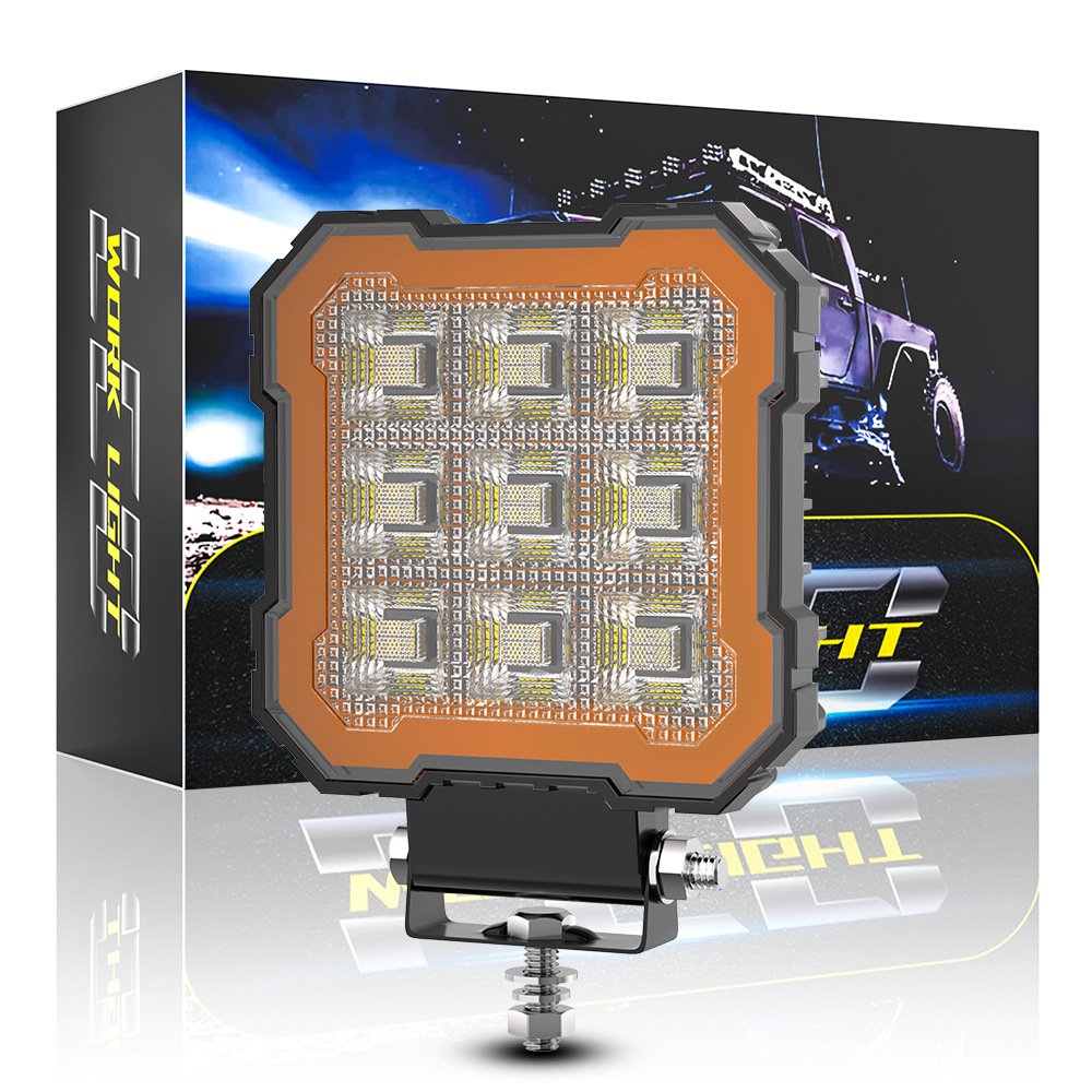 Tenraytech New Cross-border 4-inch Square Paladin LED Light – Strobe & Steady On