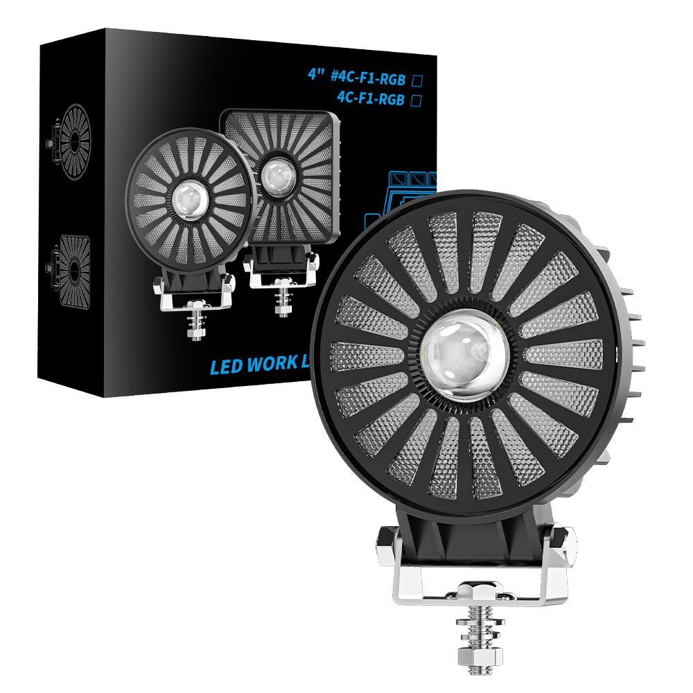 Tenraytech Factory Direct Sales: Round 4-inch RGB Mode LED Vehicle Light