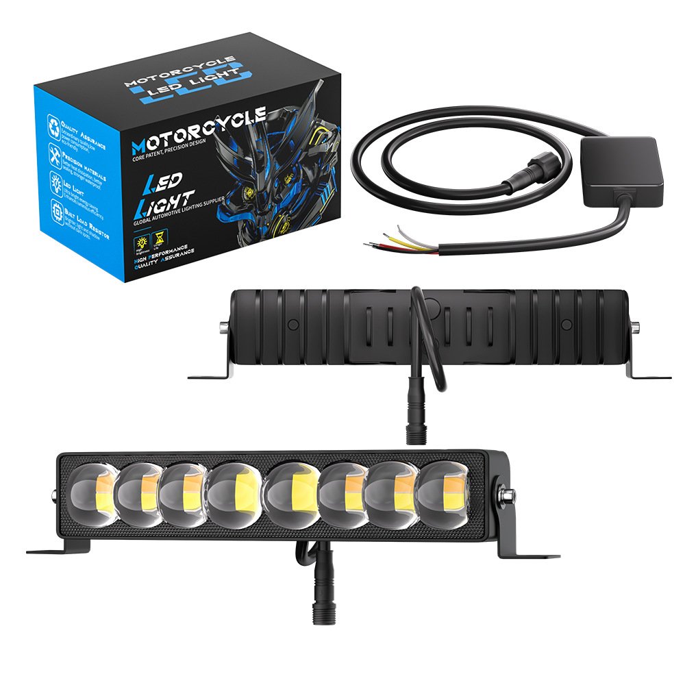 Tenraytech High-power Yellow-White Dual-color Auxiliary Spotlight for Motorcycle