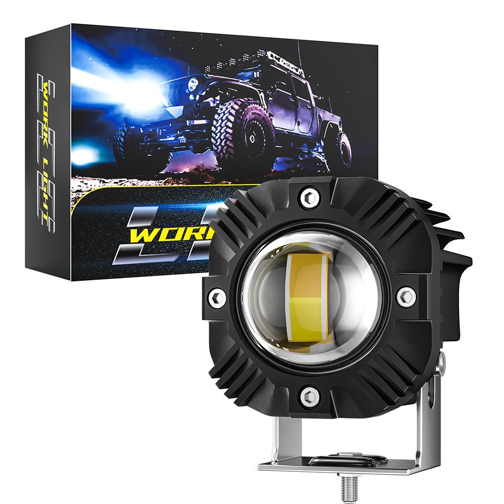Tenraytech Yellow-White Dual-color Motorcycle Spotlight