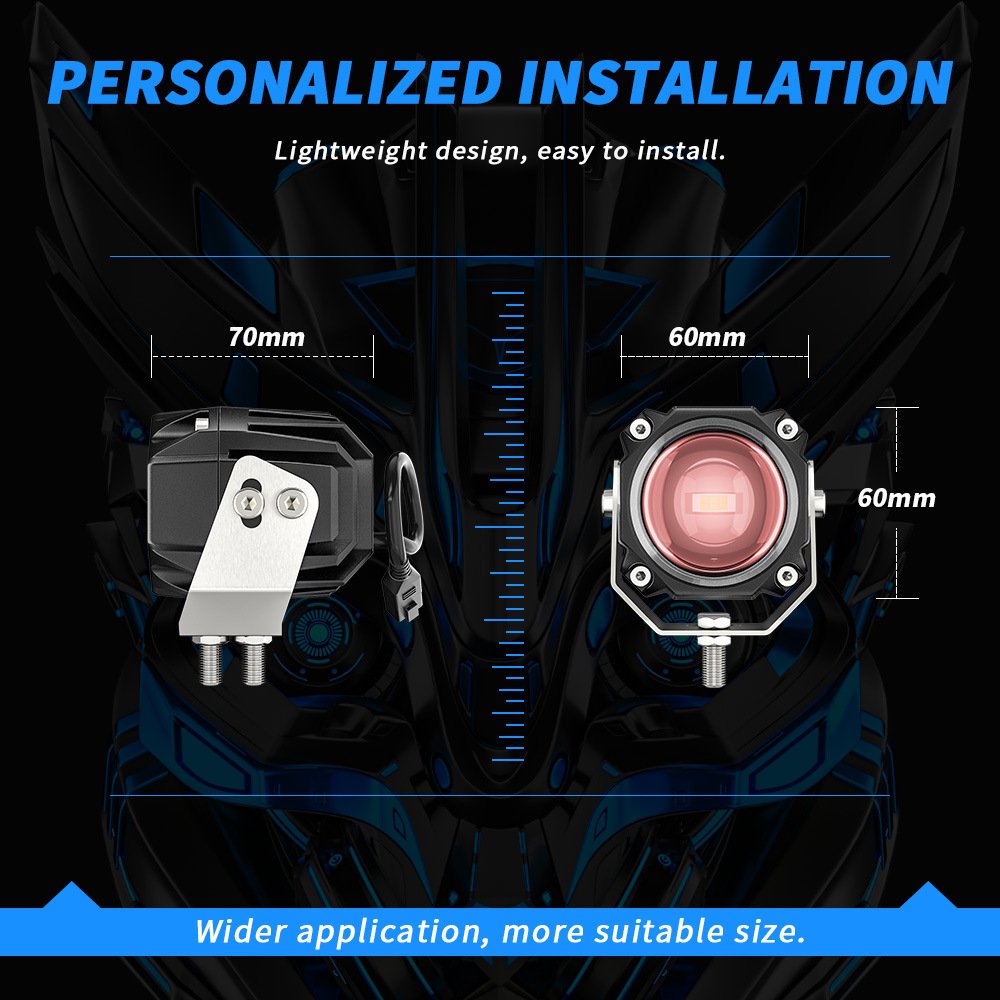 Tenraytech Motorcycle Spotlight Kit for Modification
