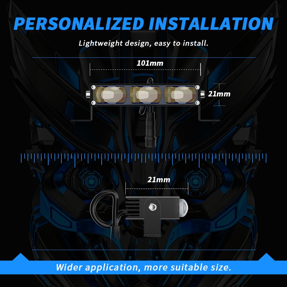 Tenraytech New LED Grille Spotlight (9-60V), Dual-color (Yellow & White)