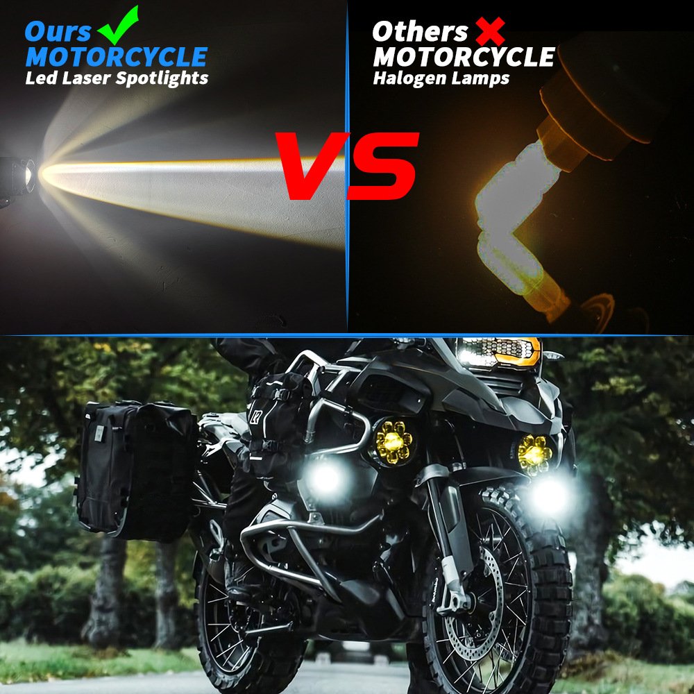 Tenraytech External LED Spotlight for Motorcycles & Electric Scooters
