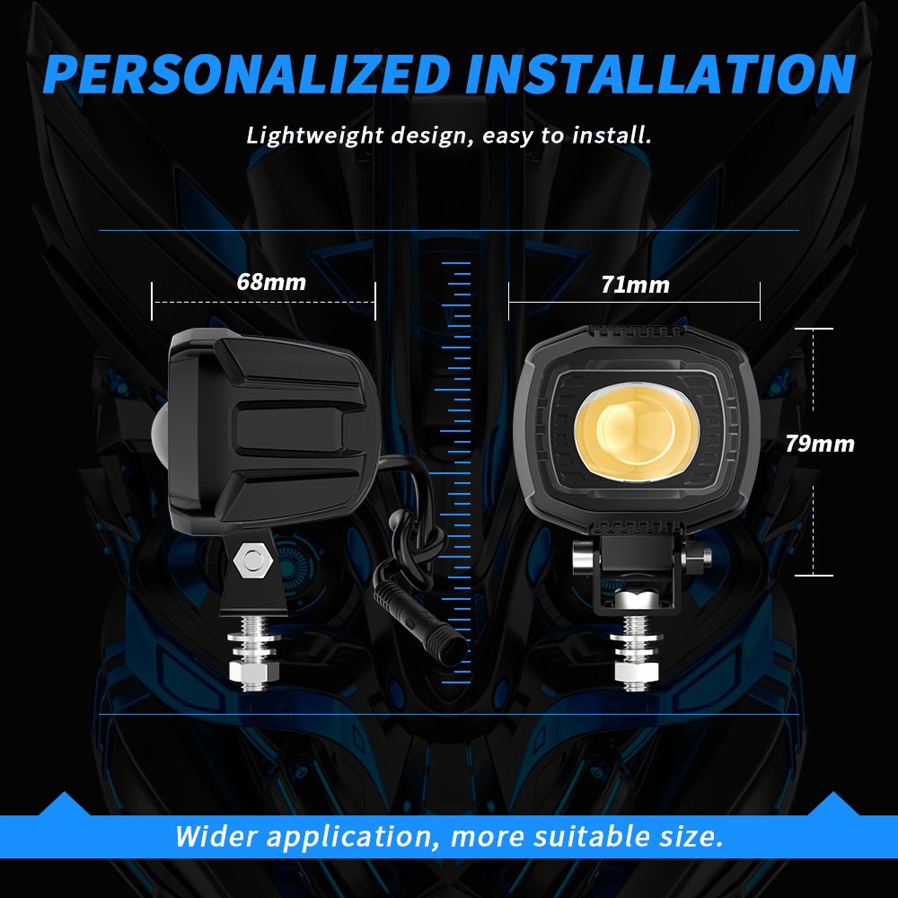 Tenraytech Motorcycle Spotlight Retrofit Kit