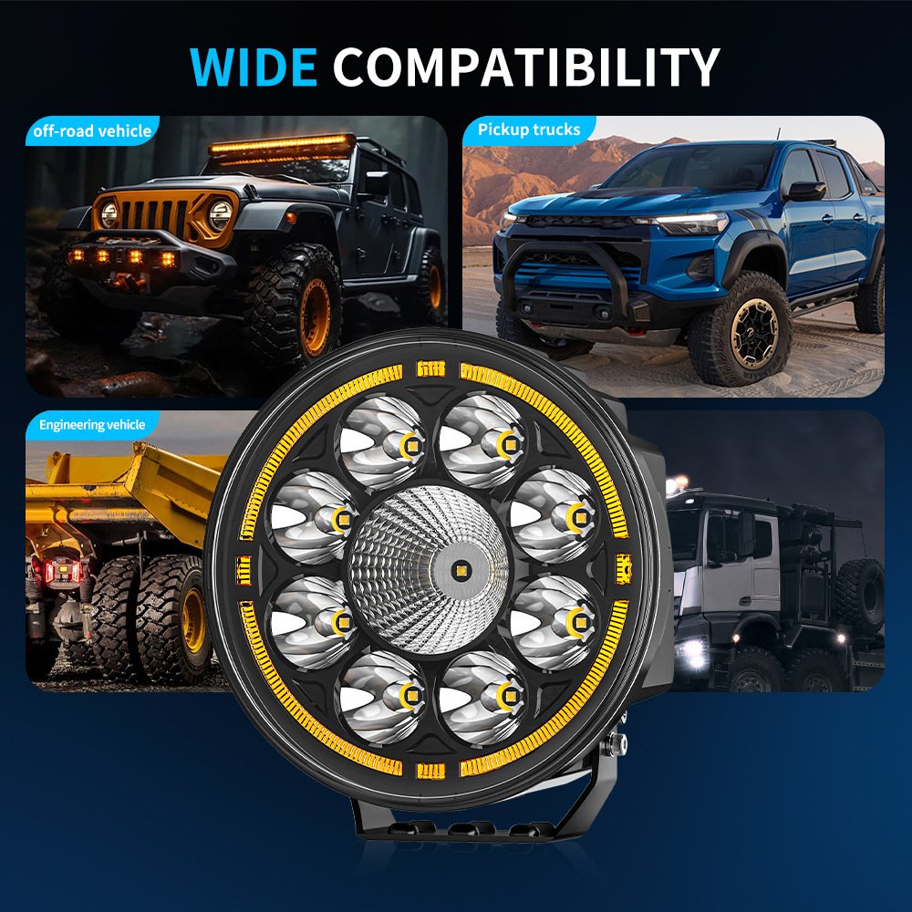 Tenraytech Truck Searchlight – 7inch Round Off-Road LED Spotlight