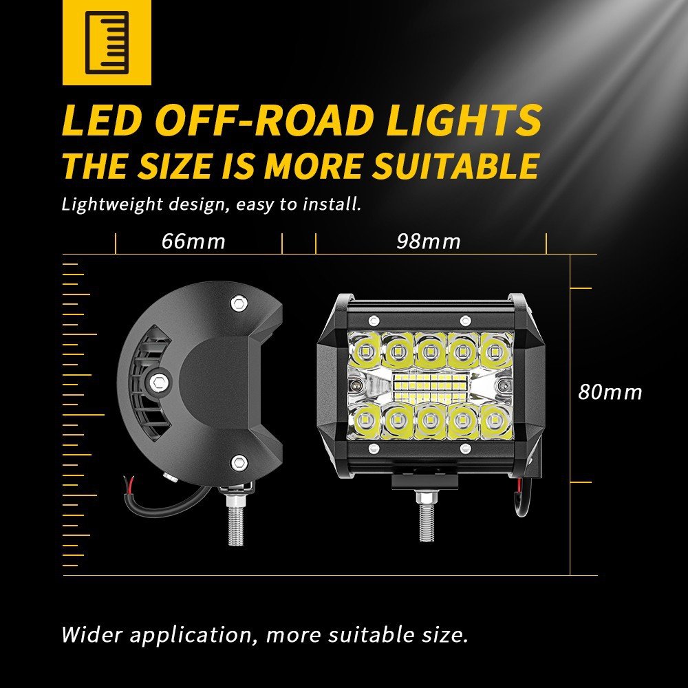 Tenraytech LED Light Bar 60W 4-Inch