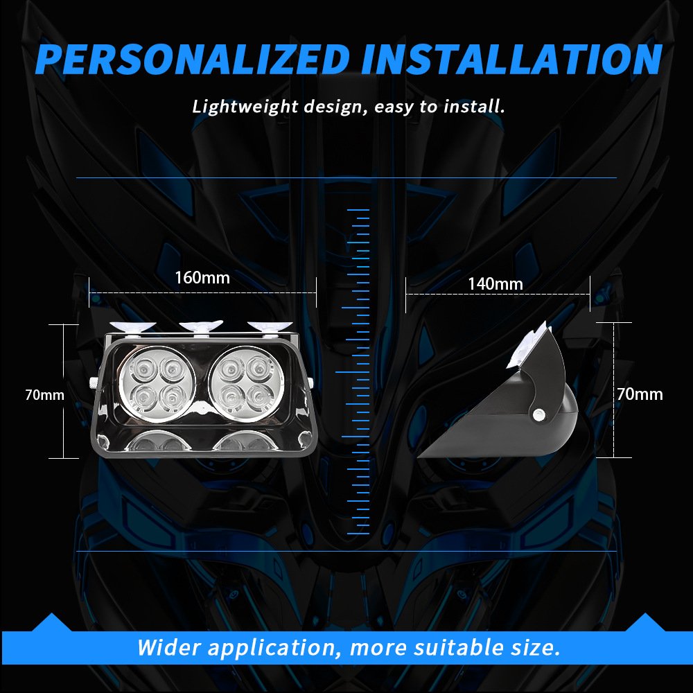 Tenraytech S18 18-LED 12V Suction-Cup Strobe Light for Cars