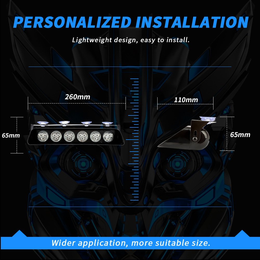 Tenraytech S7 18-LED Suction-Cup Light for Front & Rear Windshields, Spade-Shaped