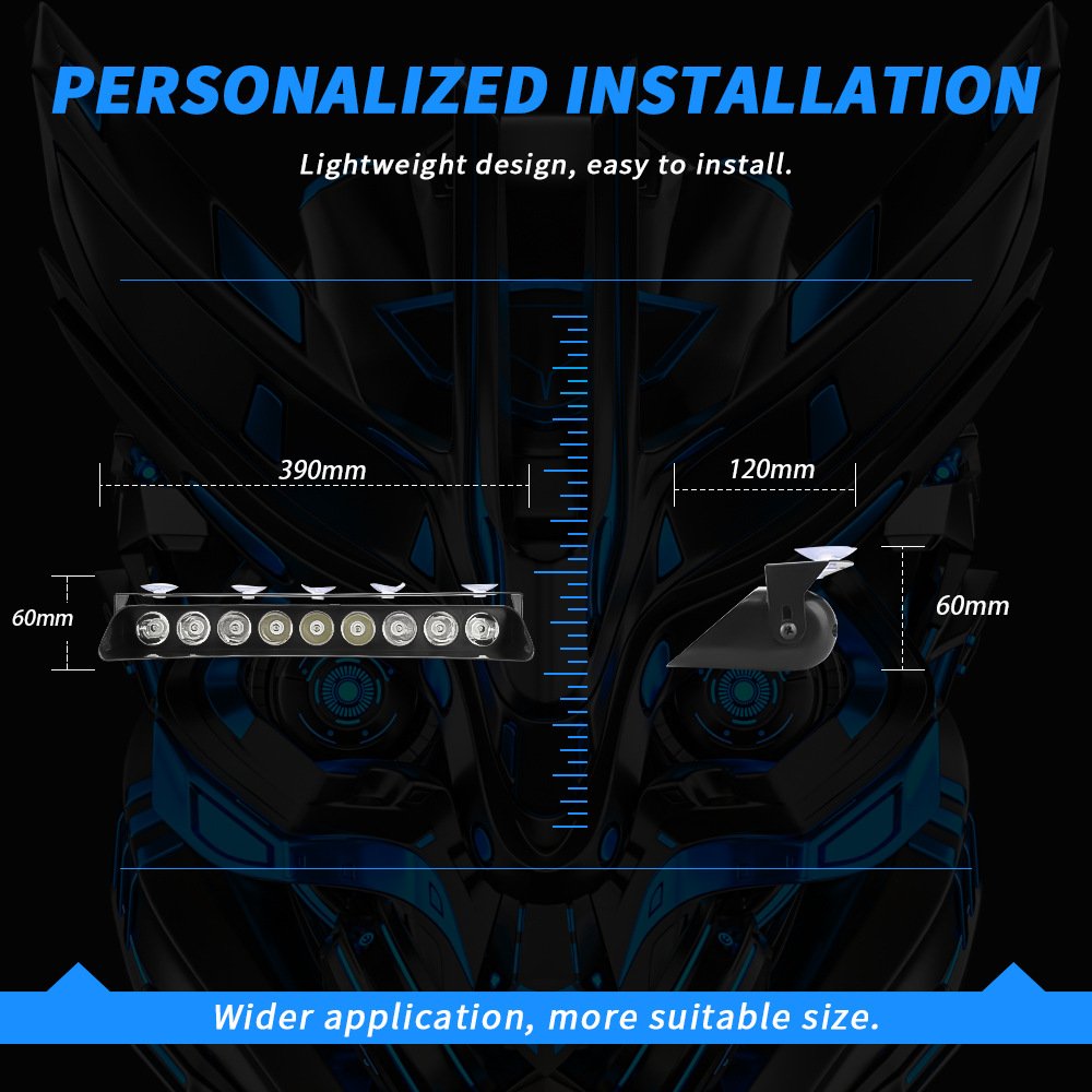 Tenraytech New F1 9-LED Car Front Windshield Suction-Cup Strobe Light