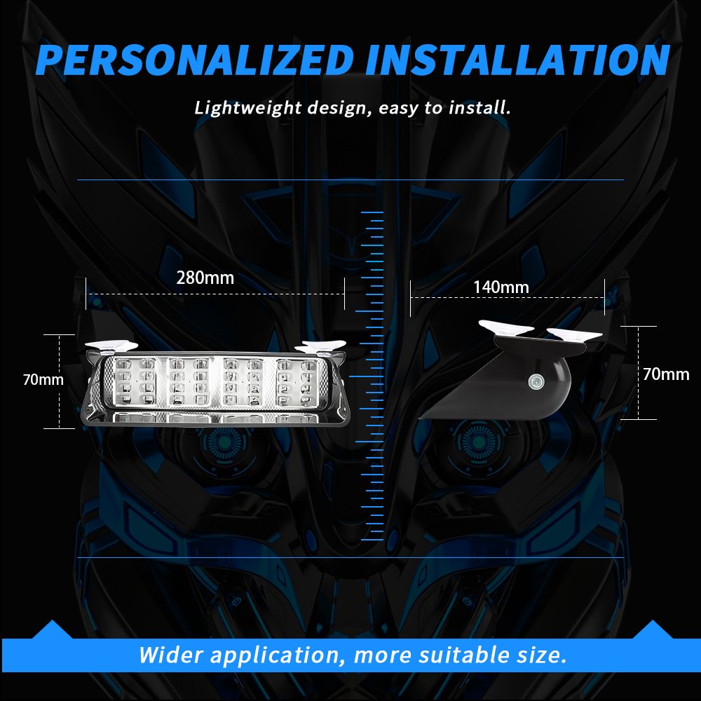 Tenraytech New S3 2-LED Suction-Cup Strobe Light