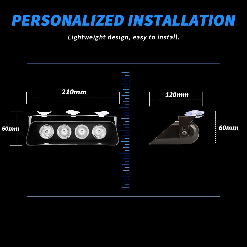 Tenraytech S4 Car LED Front Windshield Suction-Cup Strobe Light
