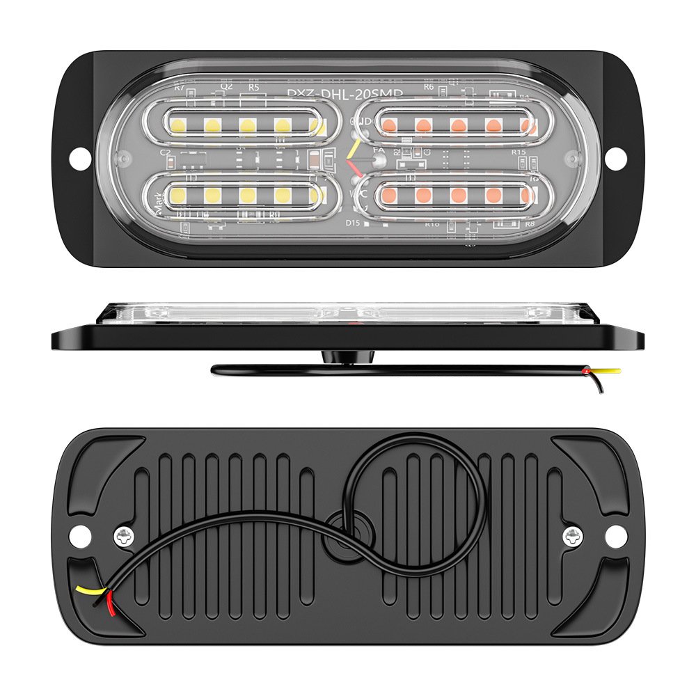 Tenraytech Ultra-thin 20-LED Strobe Side Light for Trucks
