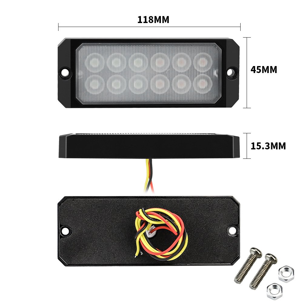 Tenraytech Light Guide Truck Lorry Side Light 12LED
