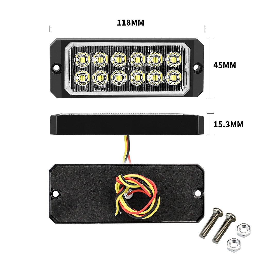 Tenraytech Car LED Side Light Waterproof 12LED