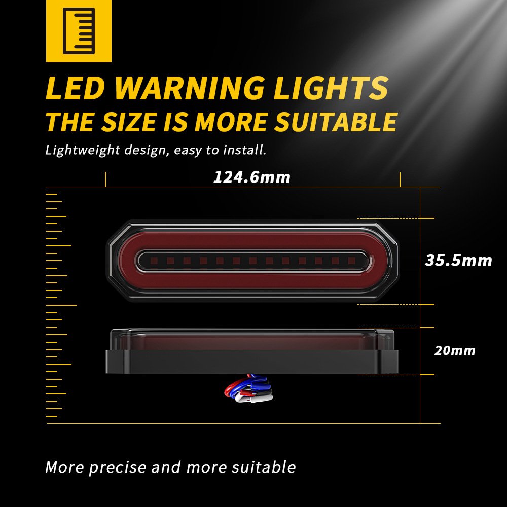 Tenraytech Truck LED Long Strip Side Light 12-24V