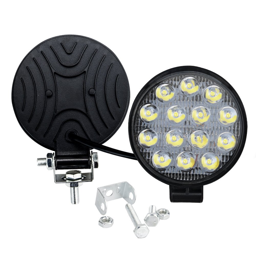 Tenraytech 4-Inch Round 14-LED 42W Automotive LED Work Light