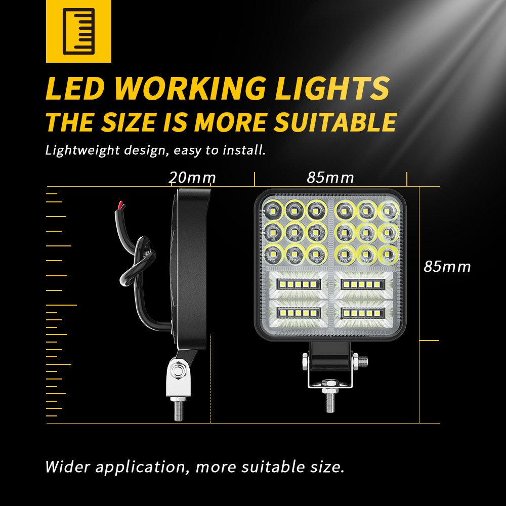 Tenraytech New 3″ LED Work Light (Mixed Light), 38-LED High – Brightness Mini Lamp
