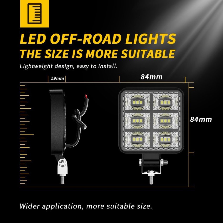 Tenraytech 3-Inch New Flood LED Work Light for Excavators