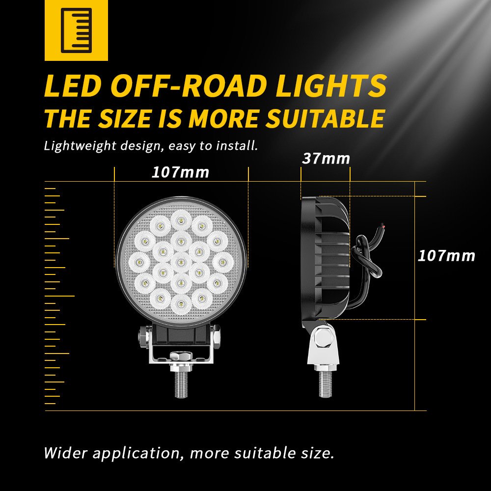 Tenraytech New Automotive LED Work Light Round