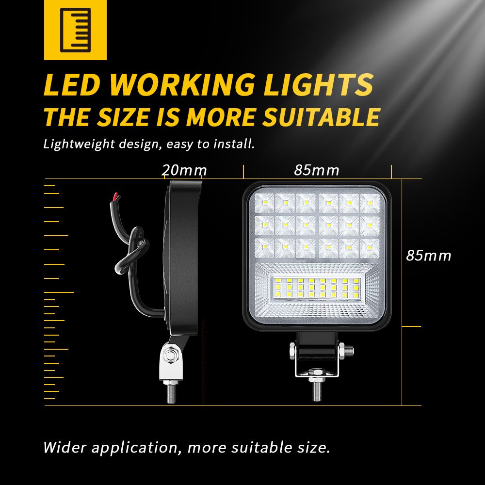 Tenraytech New 3-inch Mini Square LED Work Light