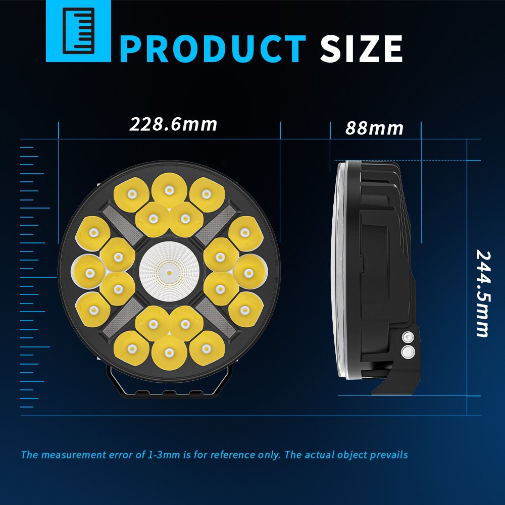 Tenraytech 9R04 European Truck Searchlight – High – Power 9 – Inch Spotlight