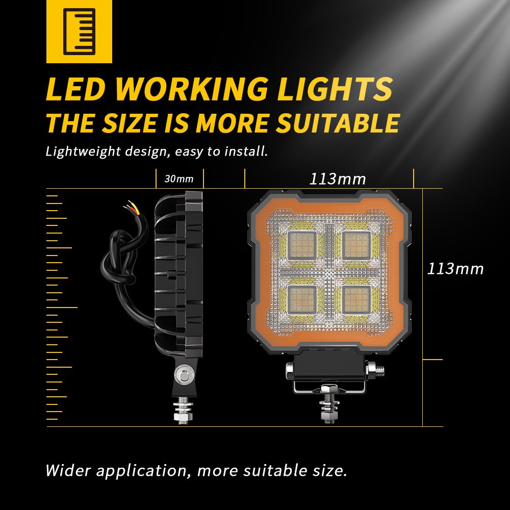 Tenraytech New 4-inch Square Paladin LED Light (Strobe)