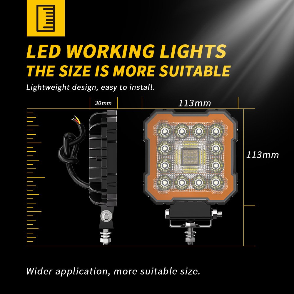 Tenraytech Factory Direct Sales: Round 4-inch RGB Mode LED Vehicle Light