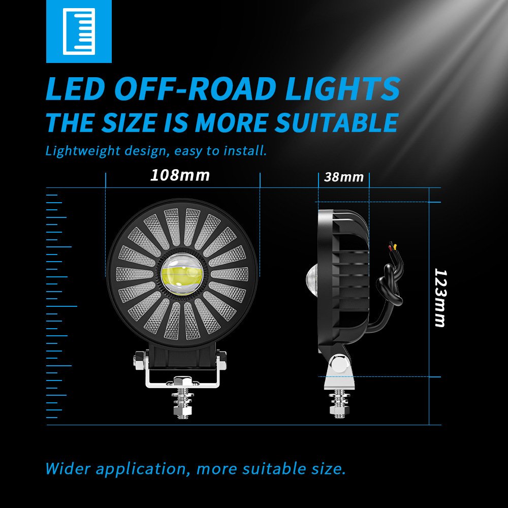 Tenraytech Factory Direct Sales: Round 4-inch RGB Mode LED Vehicle Light