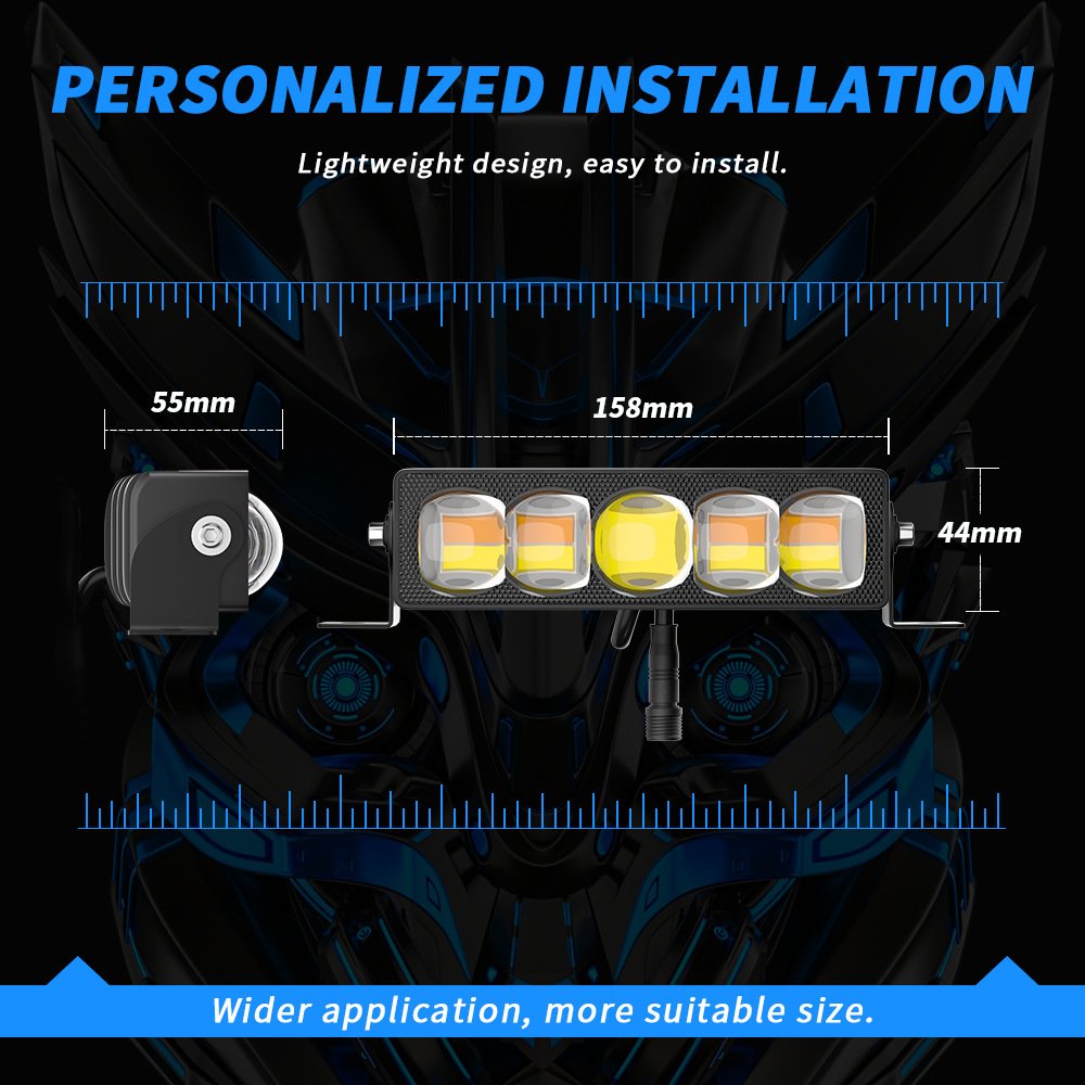 Tenraytech New 5-LED Motorcycle Spotlight