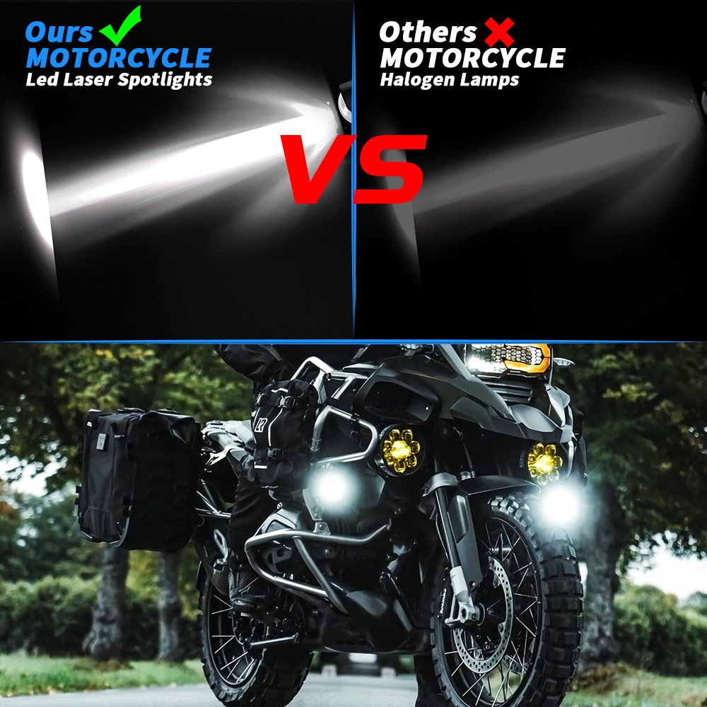 Tenraytech 30W Dual‑Beam External Lens LED Motorcycle Spotlight