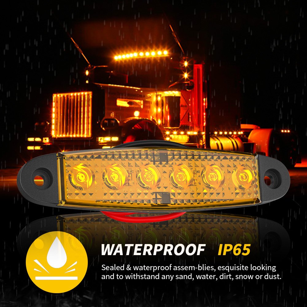 Tenraytech 6-LED Strip Side Light 12V 24V