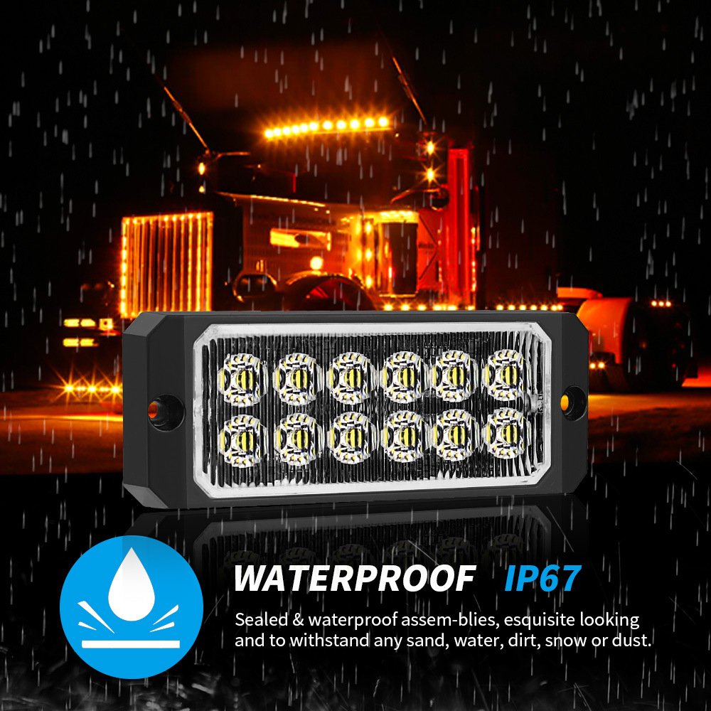 Tenraytech Car LED Side Light Waterproof 12LED