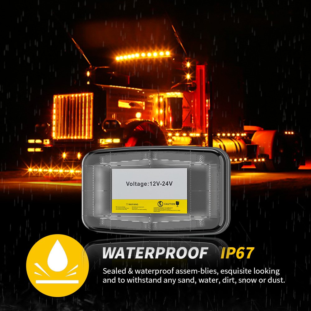 Tenraytech Ceiling – Mounted Strobe Warning Light, 119LED High – Brightness Car Suction Cup Light