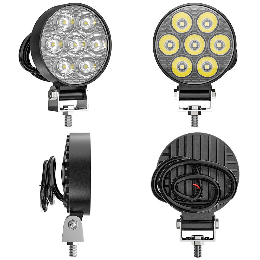 Tenraytech 2-inch Round Motorcycle LED Work Light